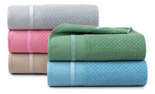 Kit 2 Toalha Para Banho 100%algodão 1,50m X 0,80cm Rose