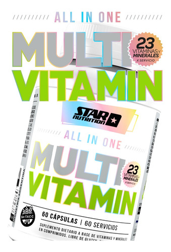 Multivitamin All In One Star Nutrition X 60 Comprimidos Sin Sabor
