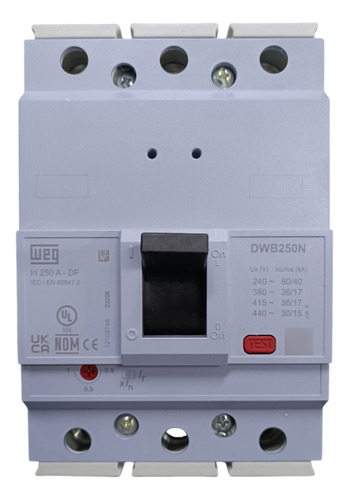 Interruptor Termomagnetico Weg Dwb250n, 250a 80/40ka