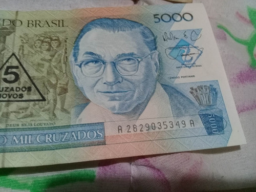 04 Cédulas De 5.000 Cruzados (candido Portinari) De 1989 (Usado)