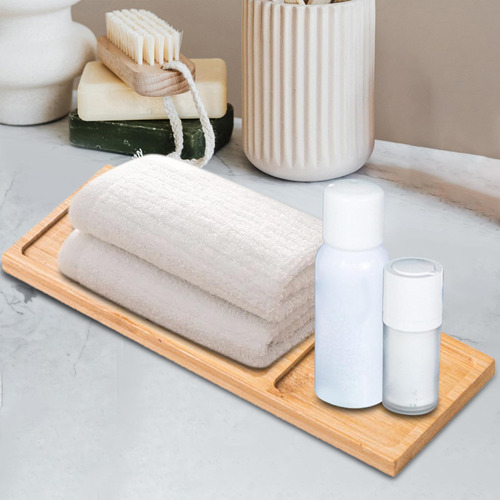 2 Bandejas De Madera Para Baño, Conjunto De 2 Piezas