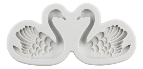 4pcs Molde De Silicona Cisne Fondant Chocolate Pasta Resina Color Gris