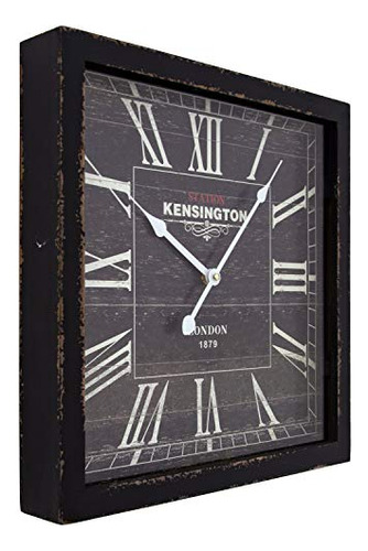 Yosemite Home Decor Clka1b952 Reloj De Pared Cuadrado De Mad