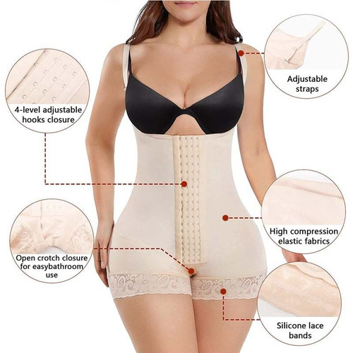 Body De Encaje Ajustable Con Control De Barriga