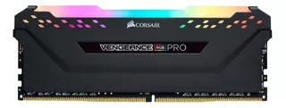 Memoria RAM Vengeance RGB Pro gamer color negro 16GB 2 Corsair CMW16GX4M2C3200C16