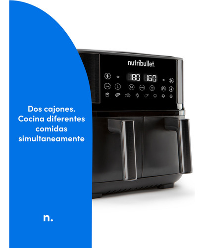 Freidora De Aire Air Fryer Nutribullet Twin Drawer 8 Litros
