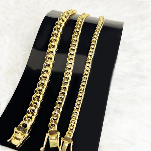 Pulseira Grumet 15 Gramas 9mm Ouro 18k 750