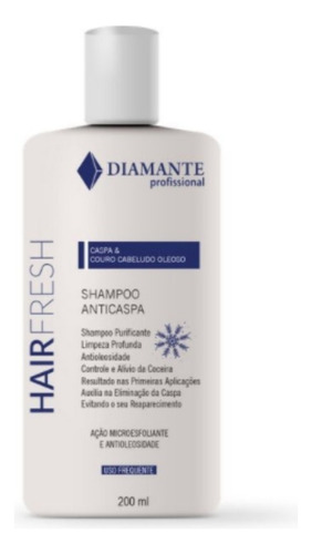 Shampoo Anticaspa Hair Fresh Diamante Profissional 200ml