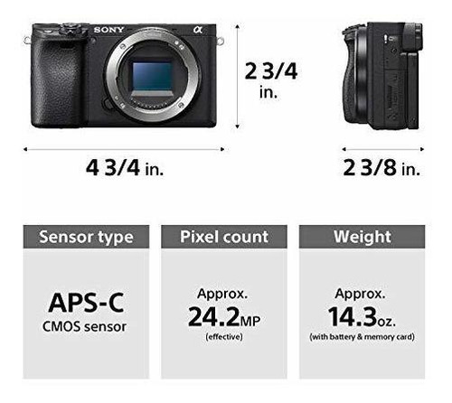 A6400 Camara Objetivo Intercambiable Sin Espejo