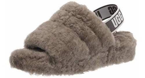 Ugg Women's Fluff Yeah Slide Slipper, Burnt Olive, 11