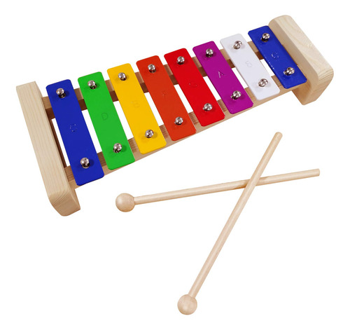 Xilofono Para Ninos, Glockenspiel Con 2 Mazos Seguros Para N