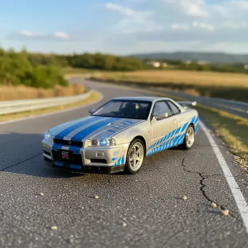 Miniatura 1:32 Nissan Skyline Gtr R34 Acende Farol | MercadoLivre