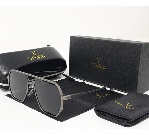 Óculos De Sol Polarizado Vinkin Alumínio Uv400 + Brinde