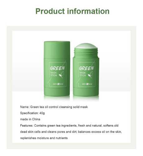 Imagen 8 de 10 de 2 Mascarillas De Té Verde Y Berenjena Control De Aceite