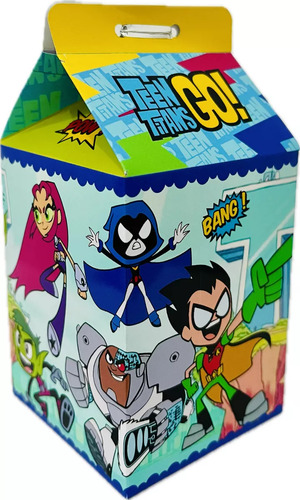 Lembrancinha Caixa Milk Jovens Titãs Teen Titans 10 Unid.