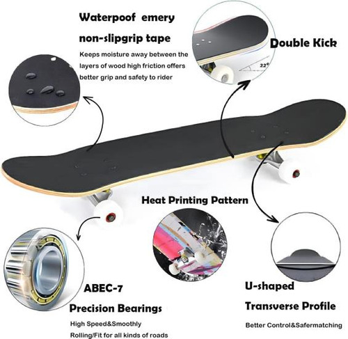 Anyfun Pro Skates Completos Para Iniciantes, Meninas, Menin