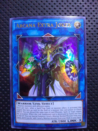 Carta Yugioh Arcana Extra Joker 