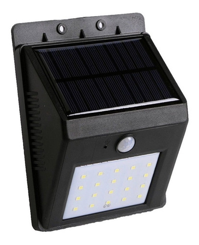  Aplique De Pared Reflector 20 Leds 4w Con Panel Solar