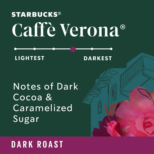 Cafe Starbucks Caffè Verona Tostado Alto/negro Keurig 22pods