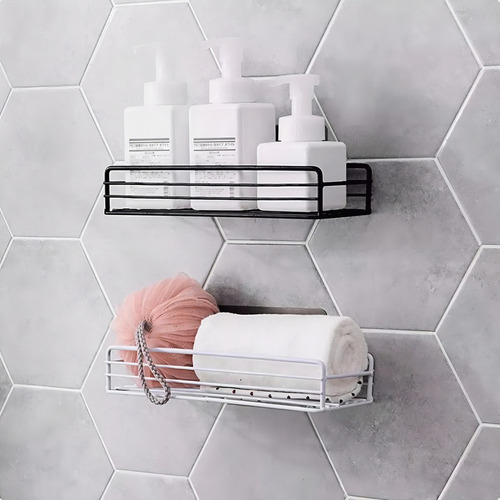 Para Kit 2 Porta Champú Y Jabón Para Baño Con Adhesivo De