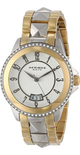 Reloj Mujer Akribos  Ak654ttg Cuarzo Pulso Bicolor Just Watc