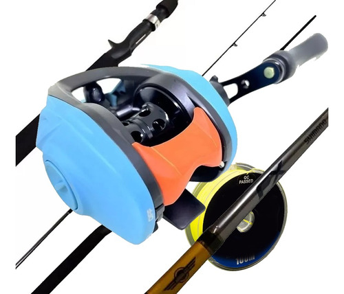 Combo Bait Okuma Reel Ceymar Caña Shimano 20 Lbs