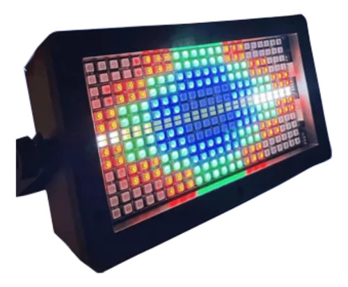 Mini Strobo Refletor Rgbw Com Faixa De Led Iluminação