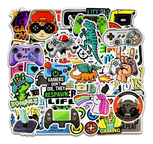 Stickers Adhesivos Gamer 50 Piezas