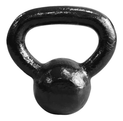 Pesa Rusa Fundicion 4 Kg Kettlebel Hierro Mancuerna Gym Color Negro