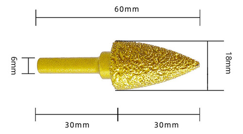 Diamond Grinding Burr Drill Bit Carving Polishing 18mm