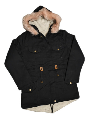 Parka Niña Gabardina Con Corderito