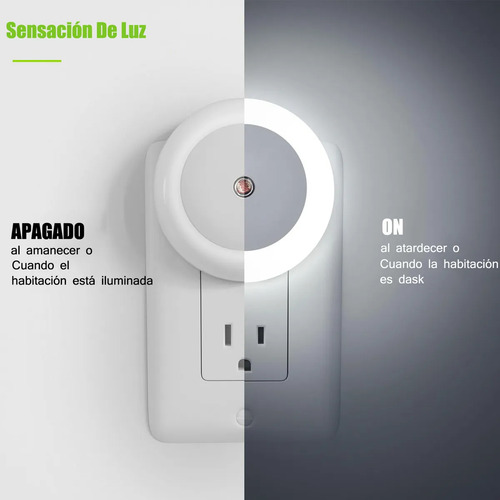 6 Piezas Luz De Noche Lámparas De Pared Led Baño Dormitorio