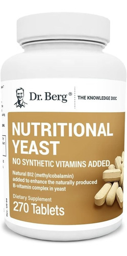 Dr. Berg's Nutritional Yeast Levadura Nutricional X 270 Cáps