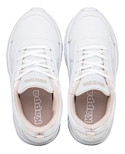 Imagen 6 de 10 de Zapatilla Colegial Kappa Logo 1 Blanco/rosa 5332