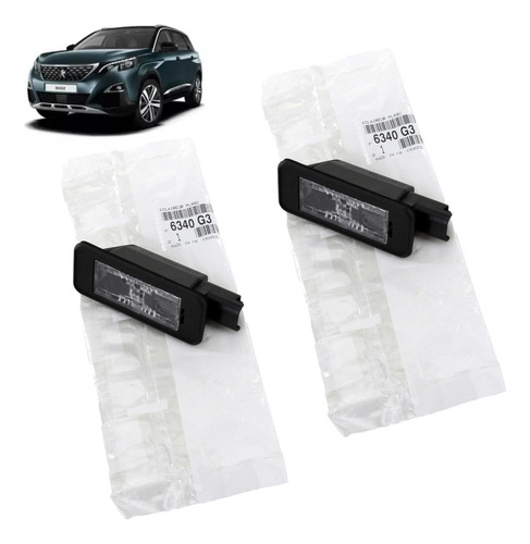 Par Lanterna Placa Peugeot 3008 2017-2023 Original
