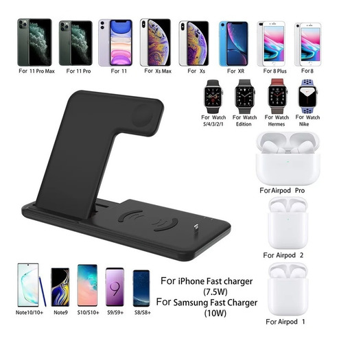 Estación Base Carga Inalámbrica Para iPhone De 15w (4en1)
