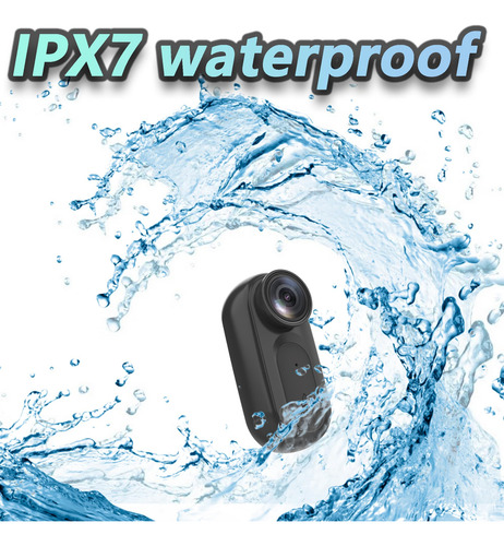 Mini Cámara Corporal 1080p Impermeable Con Funda De Carga Negro-128gb