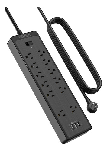 Enchufe Inteligente Marca Ntonpower 3 Tomas/3 Usb/15ft/negro