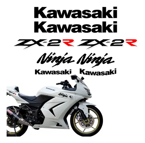 Kit Emblema Adesivo Kawasaki Ninja 250r Zx 2r 25021 Zx2r