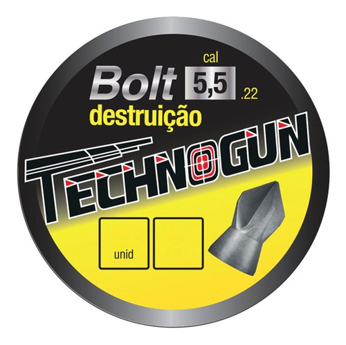 Chumbinho Bolt 5,5mm Com 250pçs Technogun