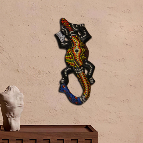Escultura De Lagarto Gecko Suspensão De 10 Cm C 10 Cm C