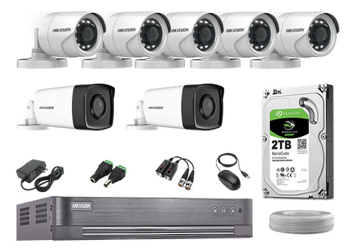 Cámaras Seguridad Exterior Kit 7 Varifocal Full Hd Disco 2tb