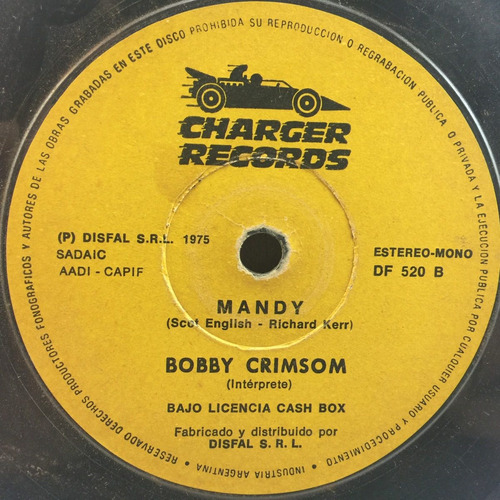 Bobby Crimsom - No Me Dejes Llorar -  Simple Vinilo Lp