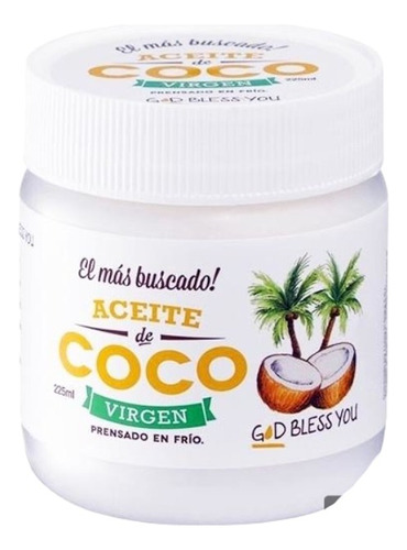 Aceite Coco Virgen God Bless You Energía 225ml 