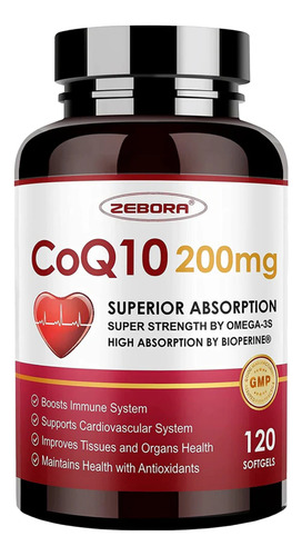 Coenzima Q10 Coq10 Capsulas 300 Mg Con Pimienta Negra & Pqq