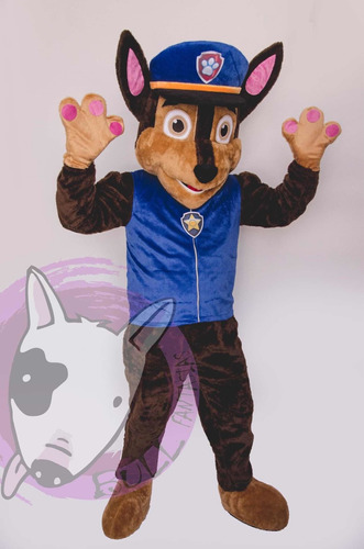 Fantasia Mascote Personagem Vivo Chase Patrulha Canina