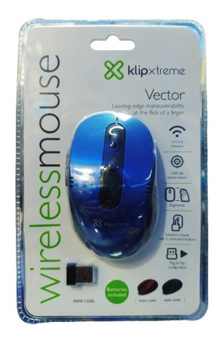Mouse Inalambrico Klip Xtreme Vector Kmw-330bl