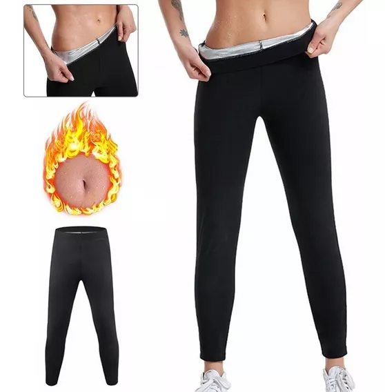 Pantalones para Sudoración Neopreno Mujer Pantalones Sauna Pantalón de Sudoración Leggins Termicos Cintura Alta para Deporte Jogging Yoga Gym