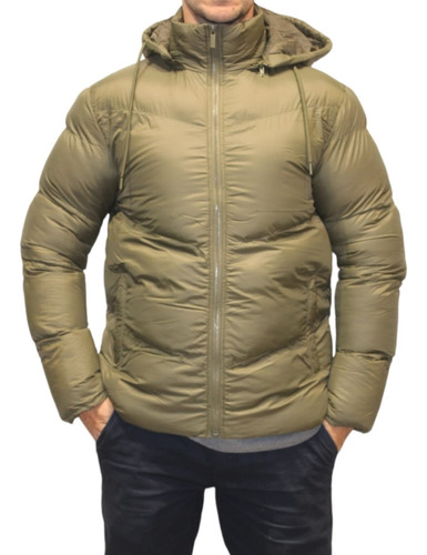 Campera Con Capucha De Nylon Para Hombre Verde No Brand