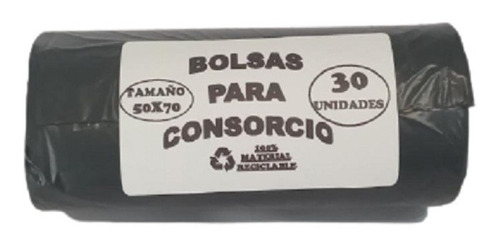 Bolsa De Consorcio 50x70 X 10 Rollos De 30 Bolsas ¡300 Unid!